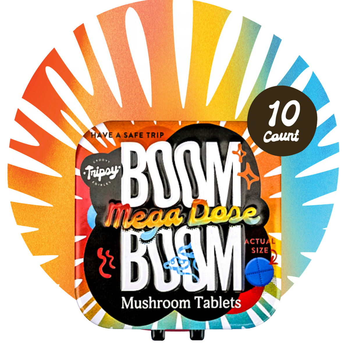Wholesale - Tripsy BOOM BOOM 10ct. Mega Dose Mushroom Tablet - 10 Tins