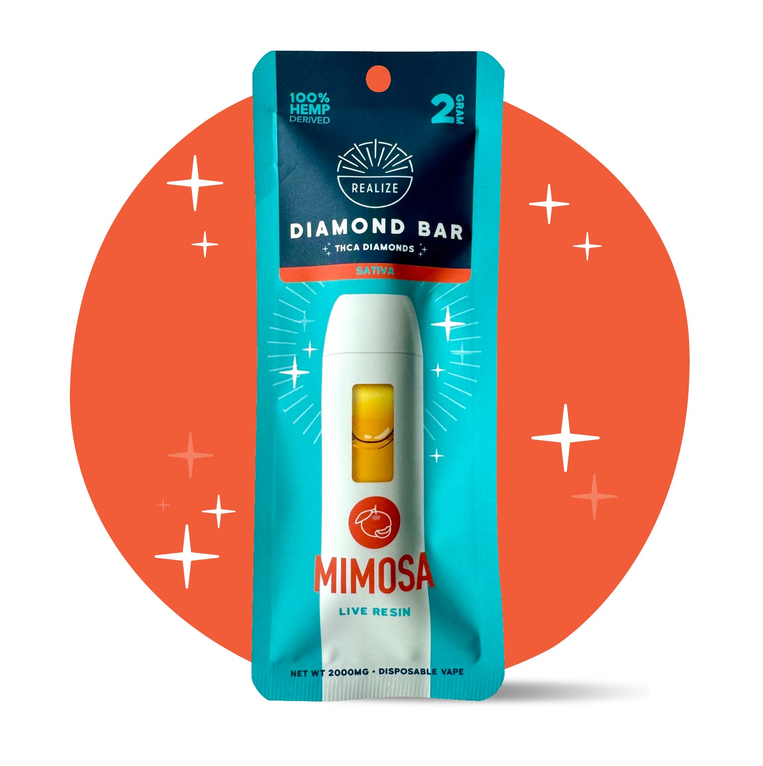 Realize THCA Diamond Bar, Mimosa - 2g Disposable Vape