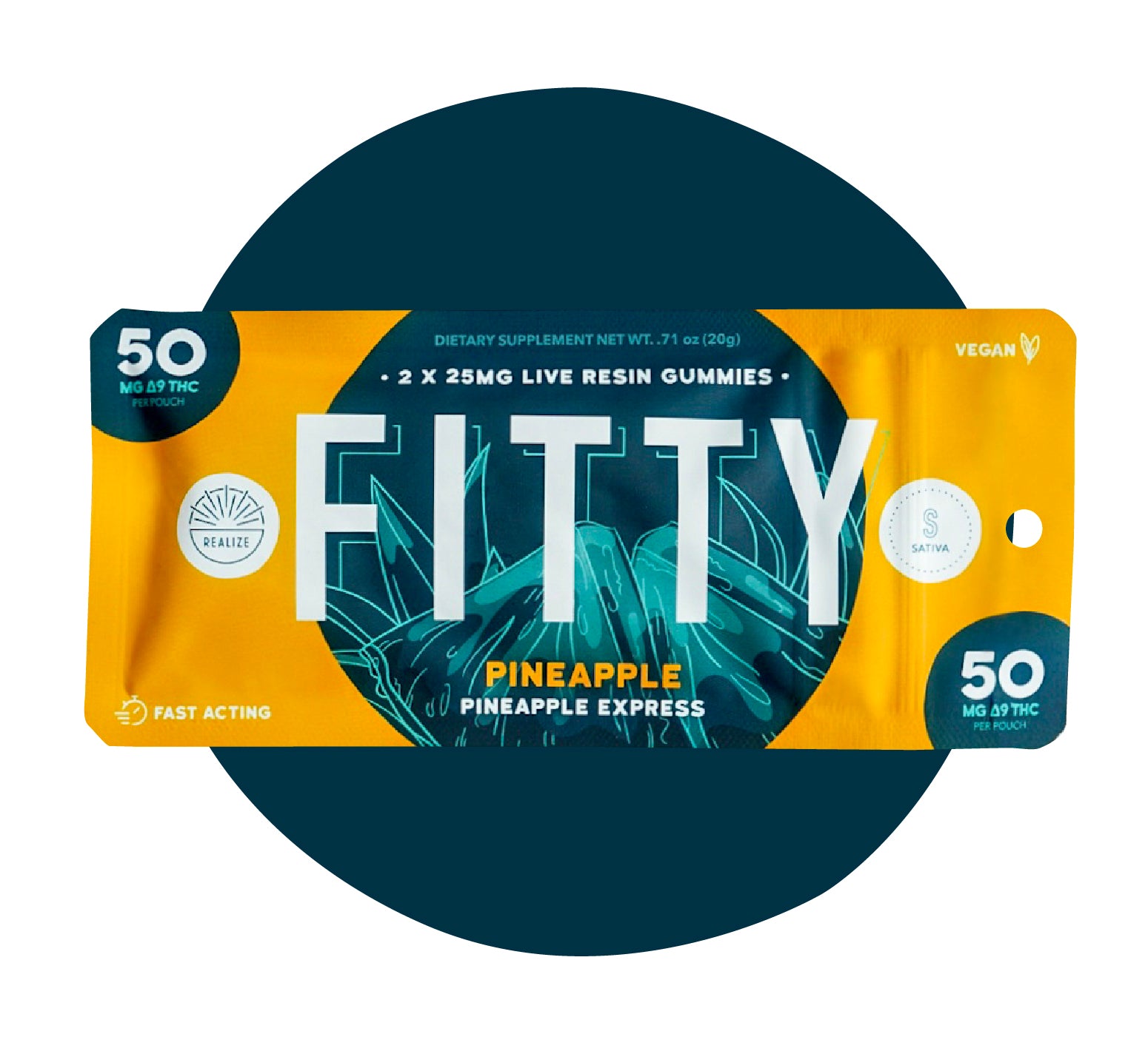 Realize FITTY Gummies, Pineapple - Pineapple Express