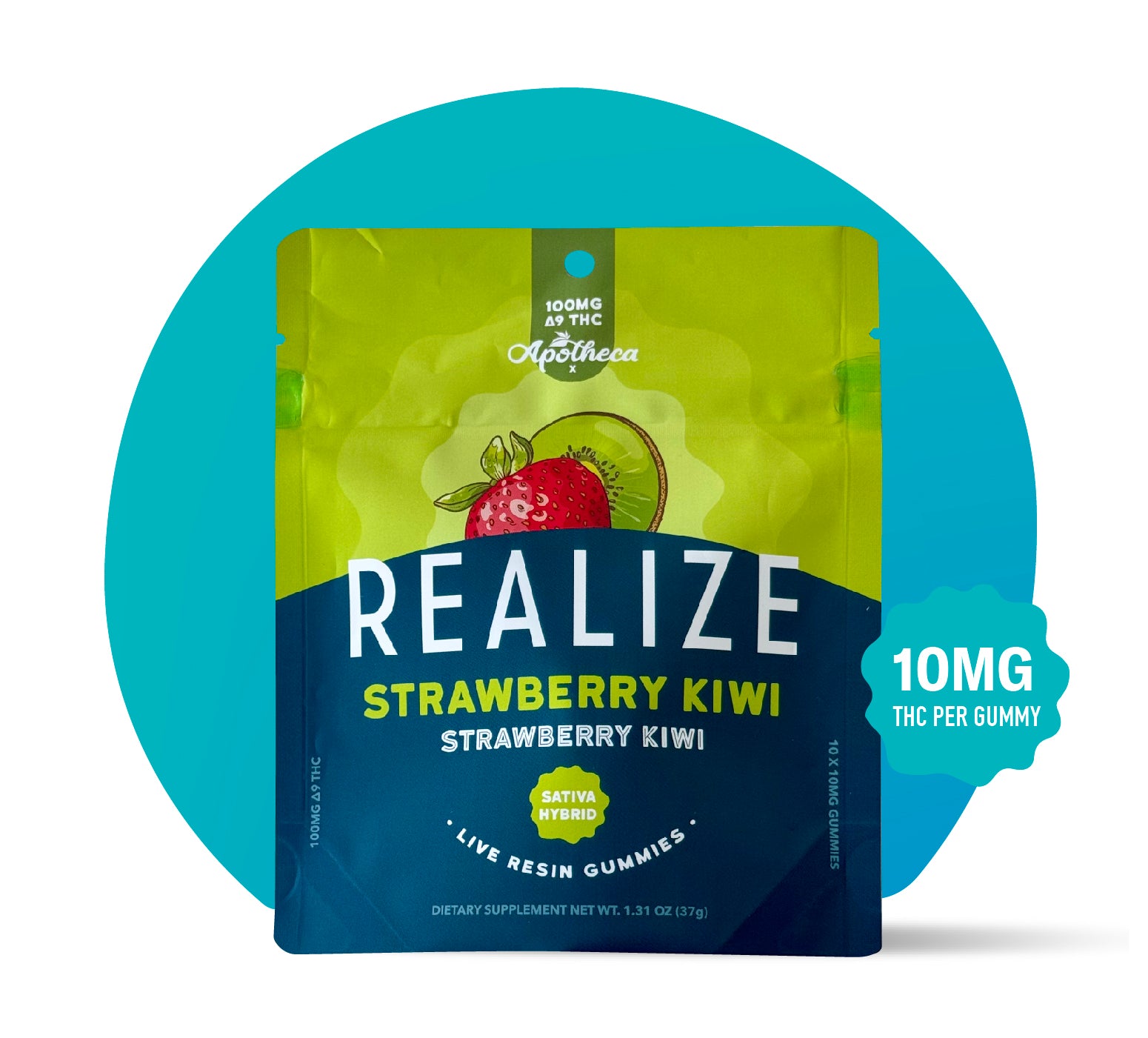 Wholesale - Realize x Apotheca Live Resin Gummies, Strawberry Kiwi - Strawberry Kiwi