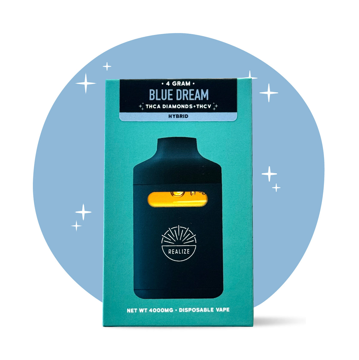 Blue Dream Diamond Bar THCA Disposable - Realize Blue Dream Diamond Bar THCA Disposable - Realize