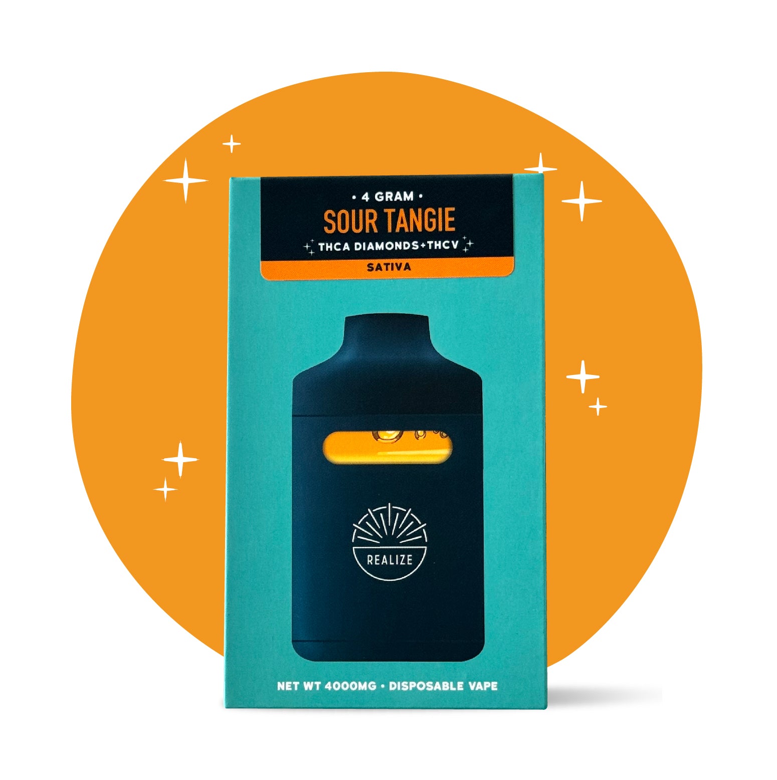 Wholesale - Realize Diamond Bar, Sour Tangie - 4g Disposable Vape