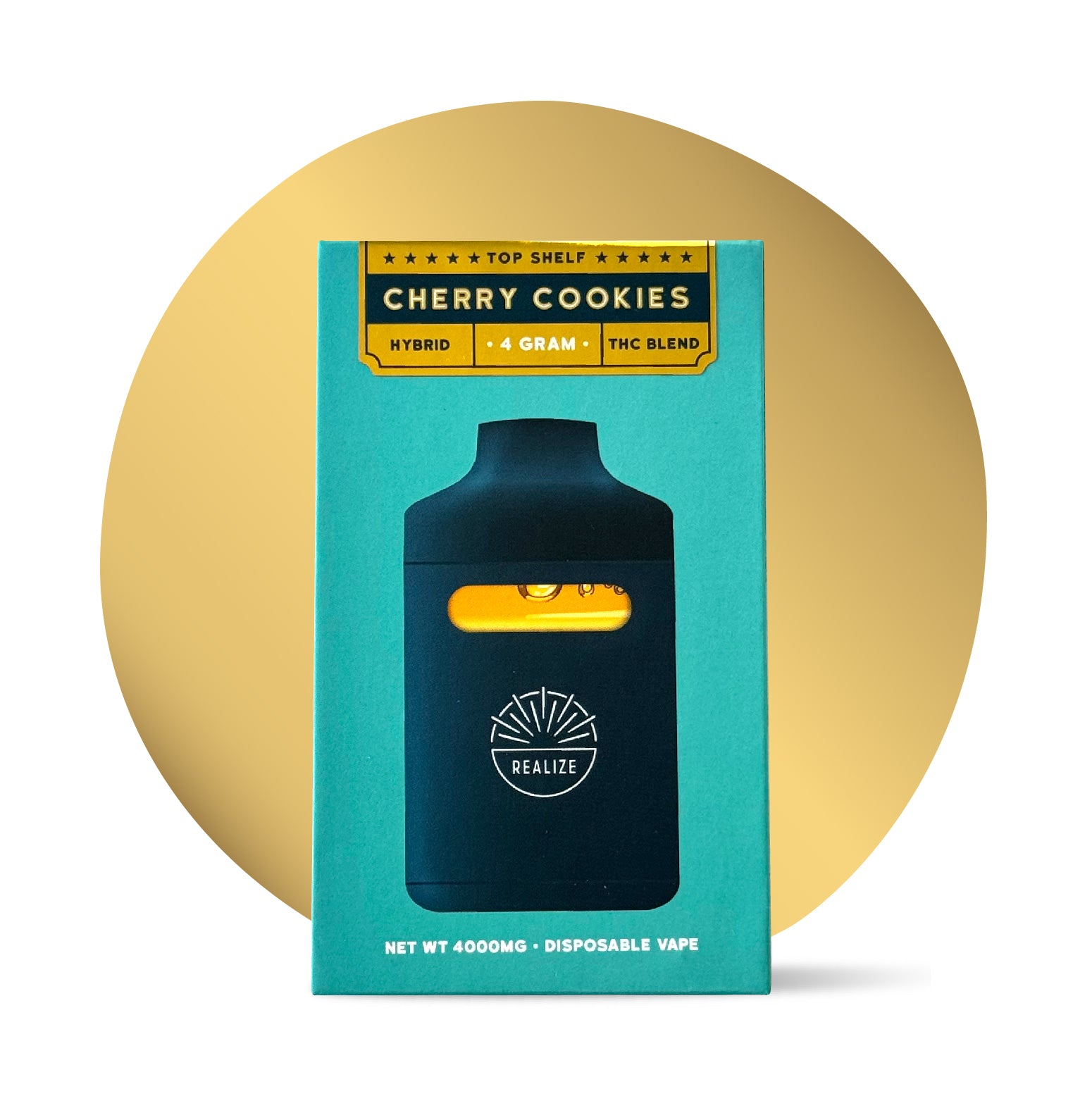 Wholesale - Realize Top Shelf, Cherry Cookies - 4g Disposable Vape