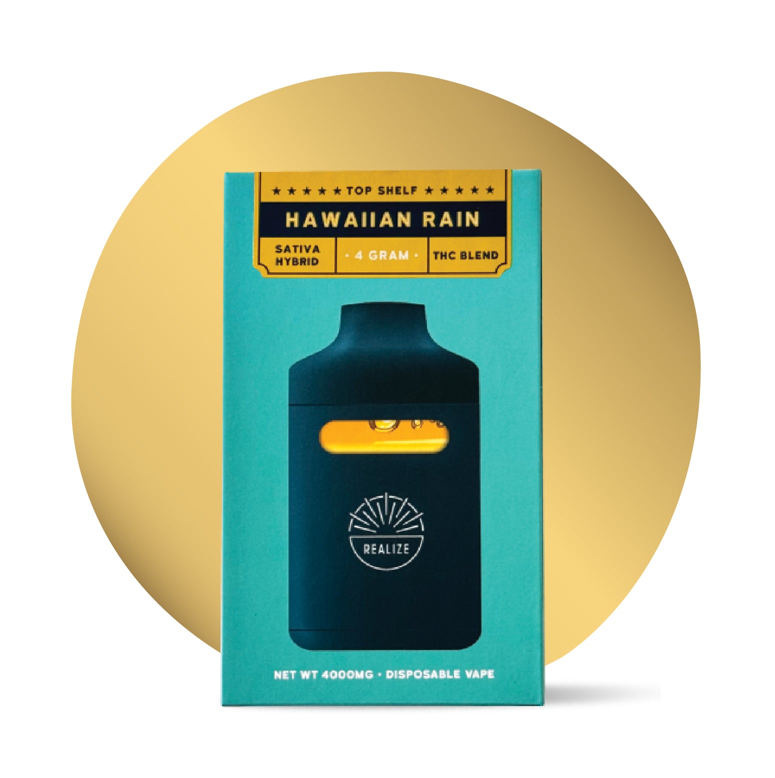Realize Top Shelf, Hawaiian Rain - 4g Disposable Vape