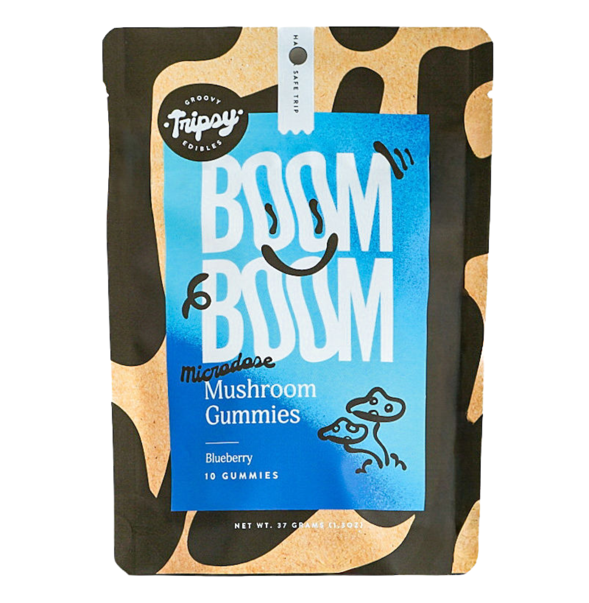 Tripsy BOOM BOOM 10ct. Microdose Mushroom Gummies, Blueberry