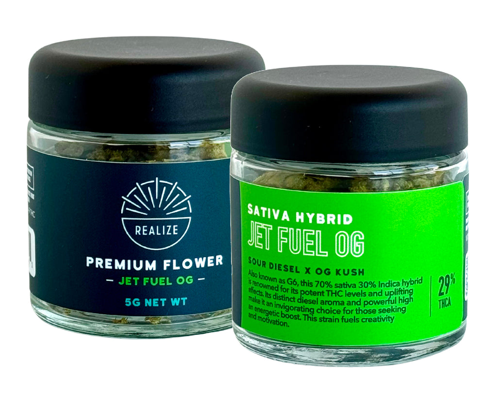 Wholesale - Realize Premium Flower 5 Gram Jar,  Jet Fuel OG