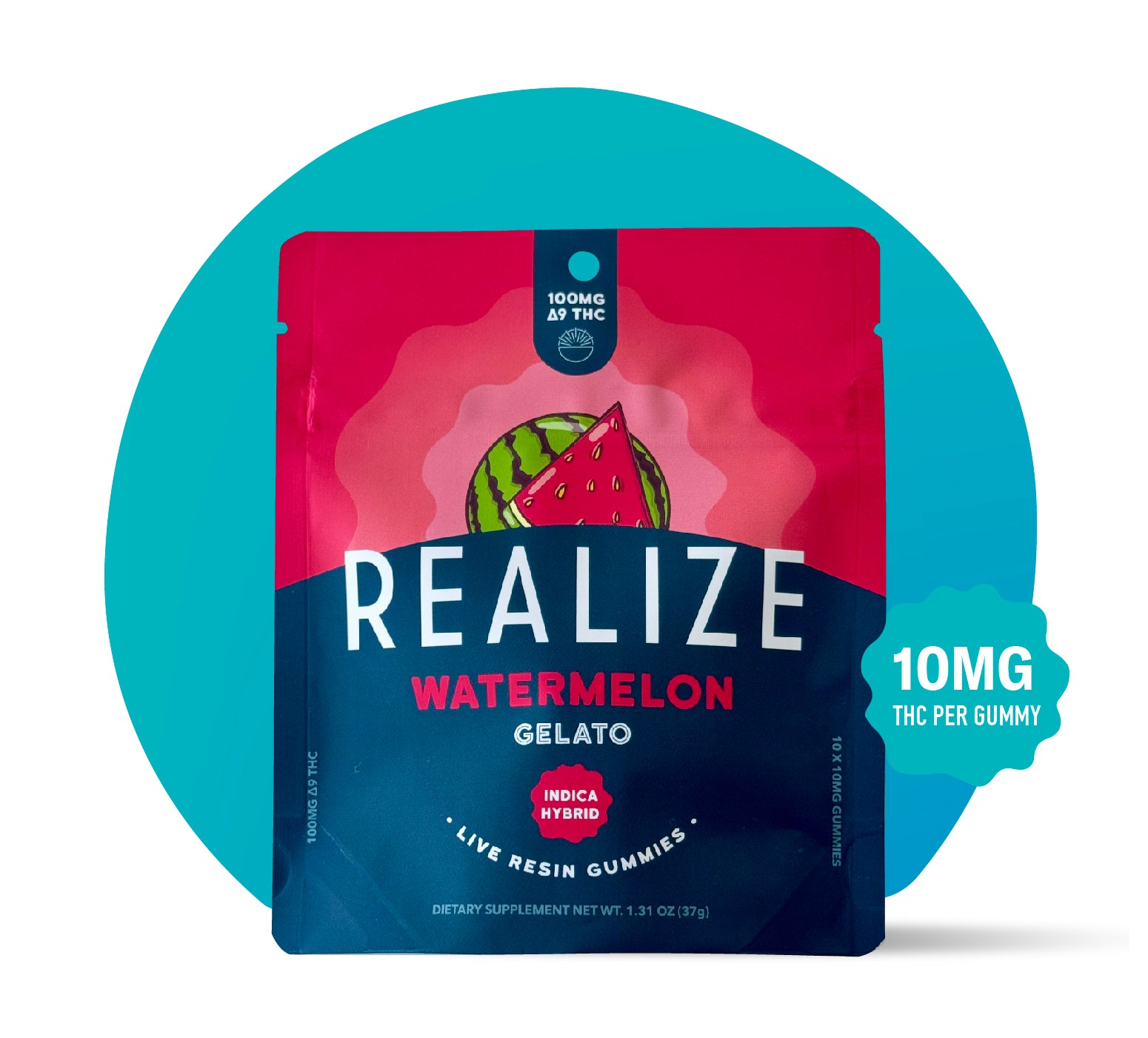 Wholesale - Realize Live Resin Gummies, Watermelon - Gelato