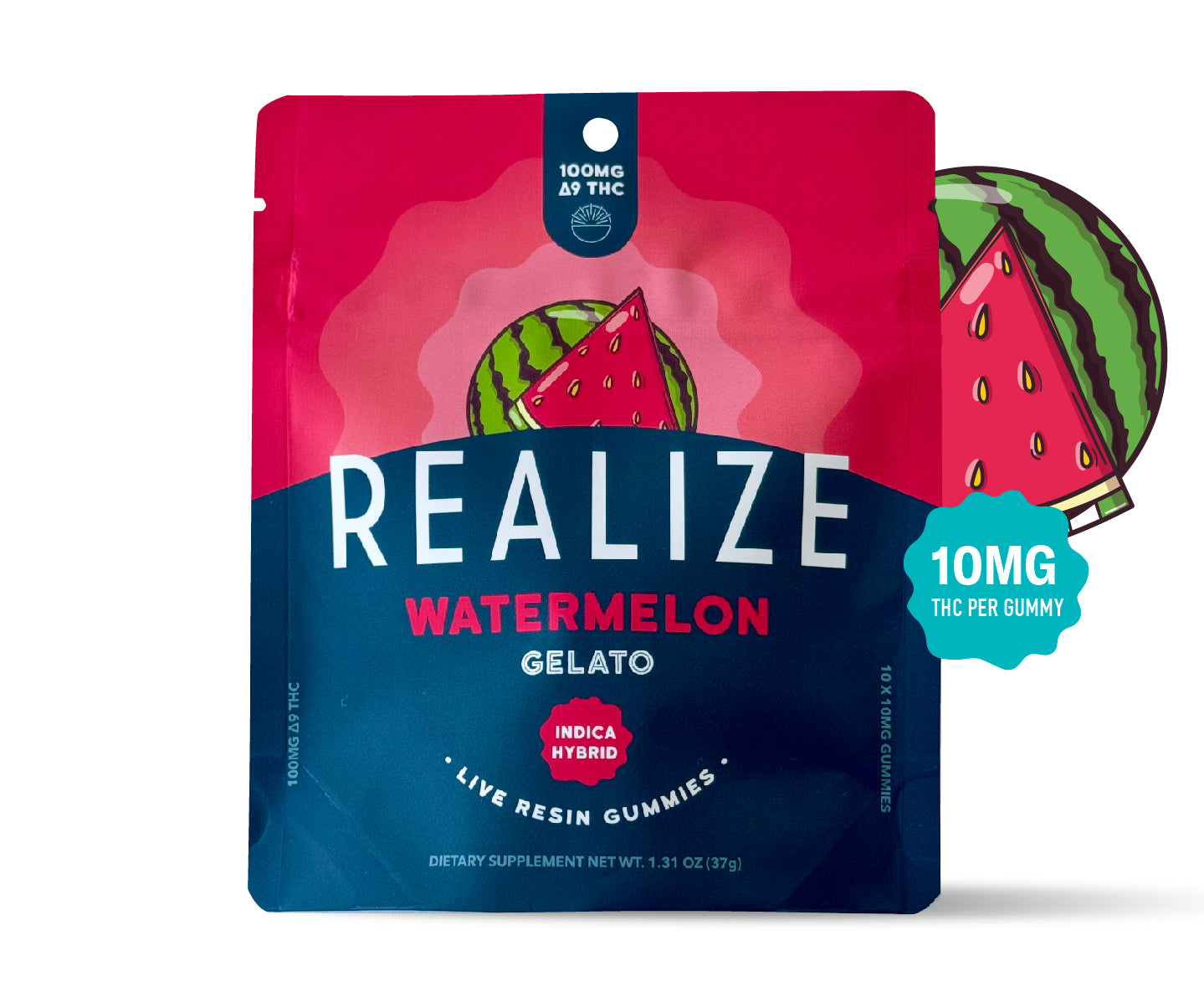 Realize Live Resin Gummies, Watermelon - Gelato