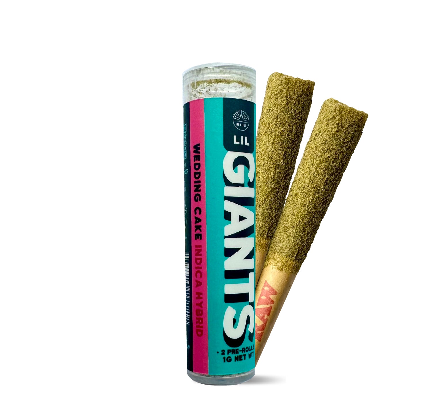 Realize Lil Giants Pre-Rolls, Wedding Cake, 0.5g x 2
