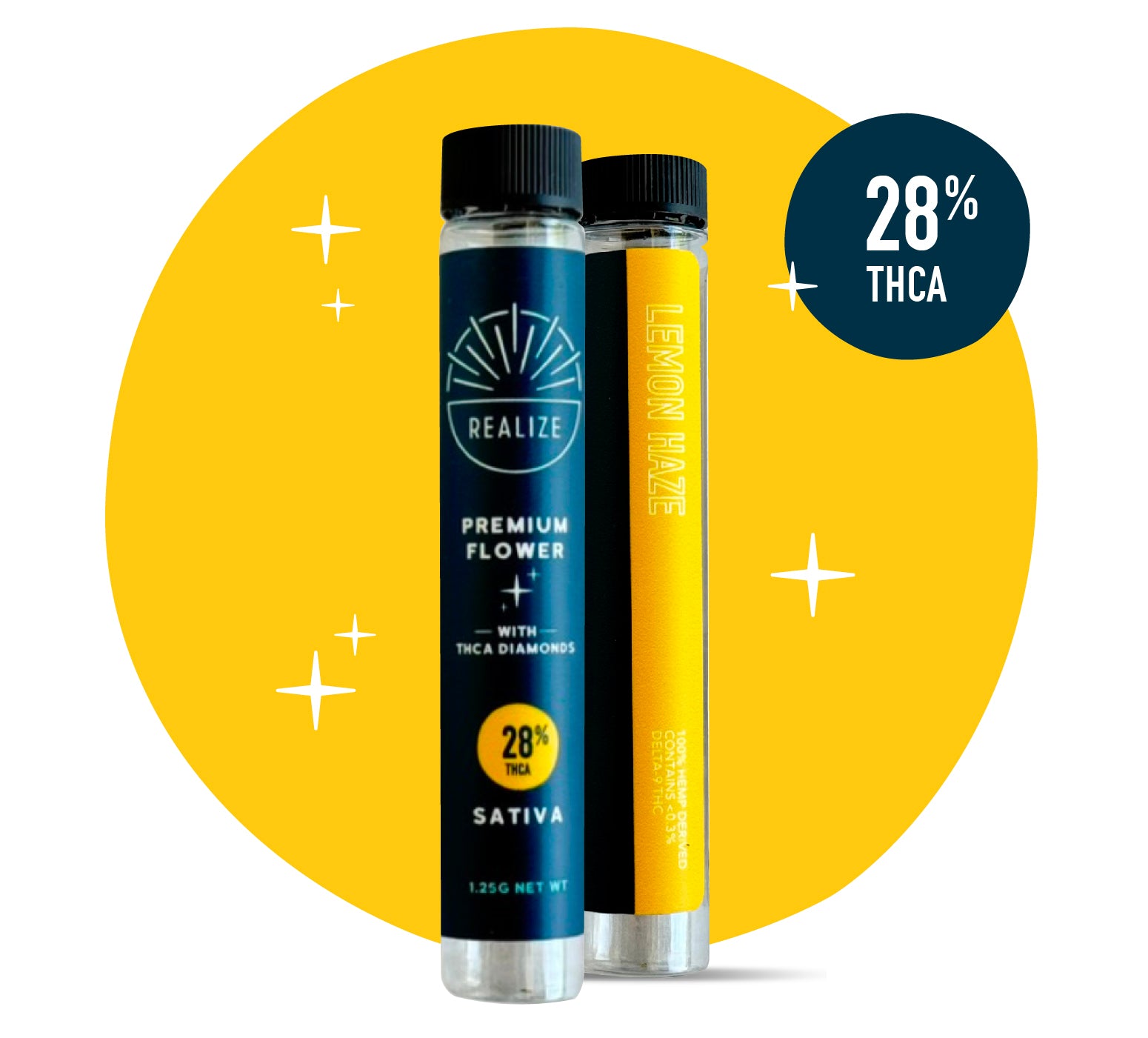 Realize Premium Flower Pre-Roll with THCA, Lemon Haze - 1.25g