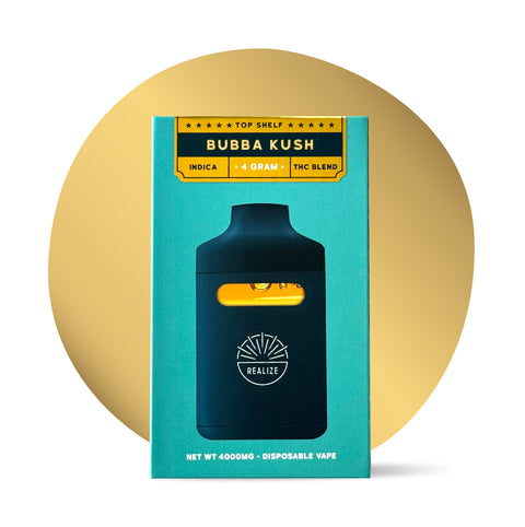Bubba Kush Top Shelf THCA Disposable - Realize Bubba Kush Top Shelf THCA Disposable - Realize